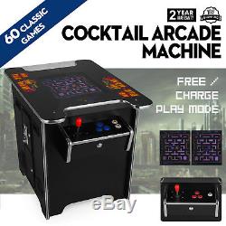 Cocktail Arcade Machine with 60 Classic Games 2 Joystick 19 Inch Screen