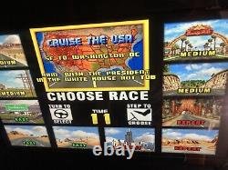Cruis'n USA Sit-Down Racing Arcade Machine With Seat WORKING + Upgr. LCD Monitor