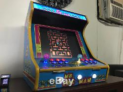 Custom Made MS-PACMAN Bartop Arcade Machine. 16,000 Games! Hyperspin
