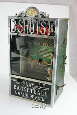 Ee Jr 3 Shots For A Penny Basketball Game Gumball Machine Works And Complete