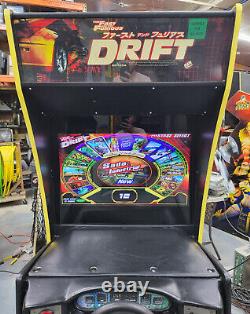 Fast and Furious DRIFT Deluxe Sit Down Arcade Driving Video Game Machine 32 LCD