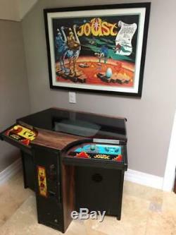 Joust Cocktail Arcade Machine + Framed Promotional Poster