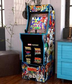 Marvel Vs Capcom Arcade 1UP Machine Cab + Stool + Riser 5 Games LIMITED EDITION