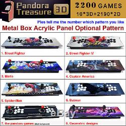 Metal 2200 Games Pandora's Box 9S Double Sticks Retro Arcade Console Machine 3D
