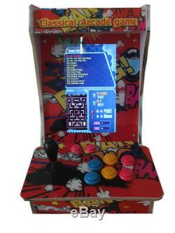 Ms. Pac-Man Upright Bartop/Tabletop Cocktail Arcade Machine With 412 Classic Games