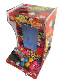 Ms. Pac-Man Upright Bartop/Tabletop Cocktail Arcade Machine With 412 Classic Games