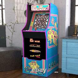 Ms Pacman Arcade Cabinet Home Gaming Machine with Riser, Arcade1Up Shipping Now