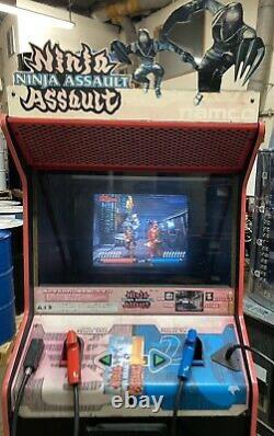Namco Ninja Assault Arcade Video 2 Players Shooting Gun Game Machine