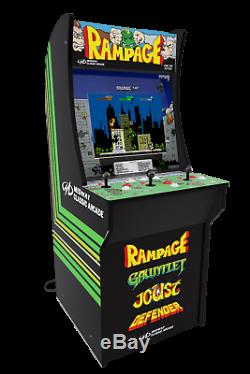 New Rampage 3 Player Arcade 1up Arcade1up Machine Retro Joust Gauntlet Defender
