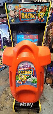 Nickelodeon Nicktoons Racing Arcade Driving Video Game Machine WORKS GREAT