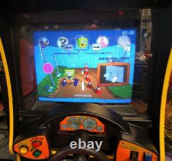 Nickelodeon Nicktoons Racing Arcade Driving Video Game Machine WORKS GREAT