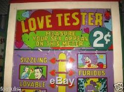 Original Exhibit Supply Love Tester Machine 1940's