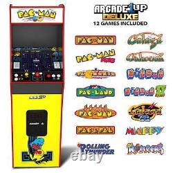 PAC-MAN Deluxe Arcade Game, Built for Your Home, with 5-Foot-Tall Full-Size Stan