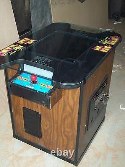 PAC-MAN or Mrs. Restored Original Cocktail Table Video Arcade Game with Warranty