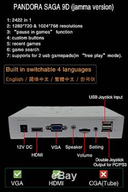 Pandora's Box 12 3188 in 1 Arcade kit Jamma board 38 3D Video Game Machine HDMI