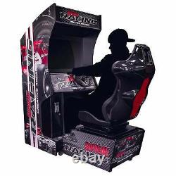 Racing Sit Down Arcade Machine 177 Racing Games 32 LCD Steering Wheel & Pedals