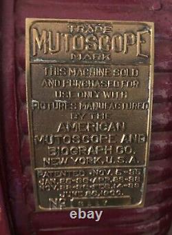 Rare Clam Shell Mutoscope Machine Cast Iron Coin Operated Viewer