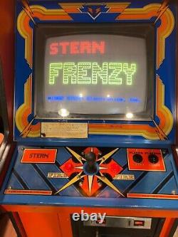 Rare Good Condition 1982 Stern Frenzy Upright Video Arcade Game Machine
