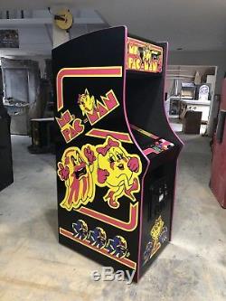 Restored Black Ms. PacMan Arcade Machine, Upgraded