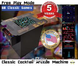 Retro Cocktail Arcade Machine With 60 Games Ms. Pac-Man, Galaga, Donkey Kong