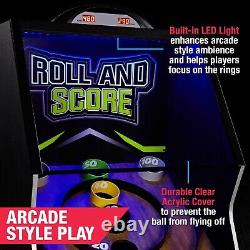 Roll Ball Game 10ft Indoor Arcade Game w Scorer + LED Lights + Arcade Sounds