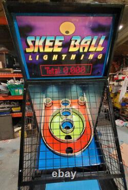 SKEEBALL LIGHTNING Full Size Alley Roller Arcade Game Machine WORKING