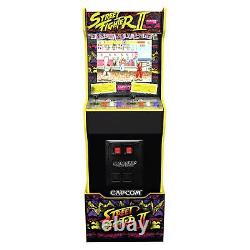 Street Fighter Arcade Game Machine Home Gameroom Cabinet With Riser And Marquee