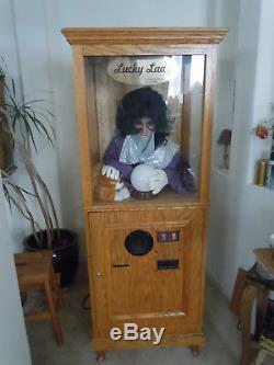 Talking Fortune Teller Coin Operated Penny Arcade Card Dispenser Working 25 Cent
