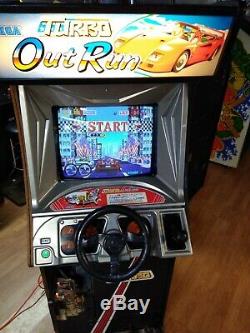 Turbo Outrun Arcade Game Machine Works Great Takes Quarters