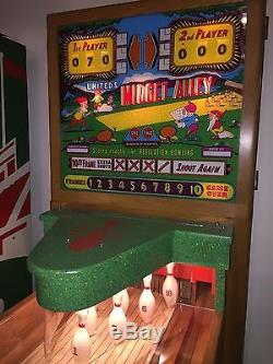United Manufacturing Midget Alley Bowling Coin Op Machine High Quality Resto