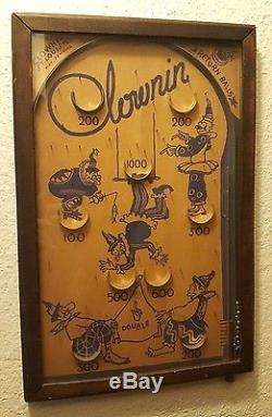 Vintage 1930's CLOWNIN' Wooden Pinball Arcade Game St Louis, Missouri