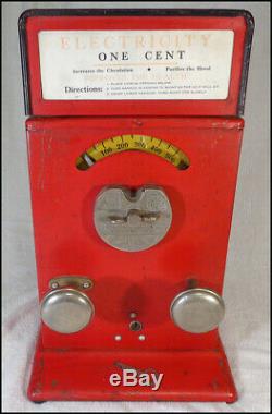 Vintage Early 1940s ADVANCE Penny Arcade Electric Shock Machine-WORKS GREAT
