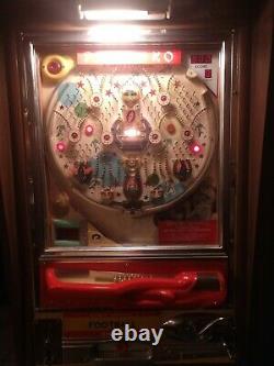 Vintage PACHINKO MACHINE Arcade Game Standing Console Football Theme Pinball
