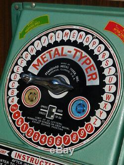 Vtg Coin Op Arcade Machine Standard Metal Typer Identification Medal WORKS GREAT