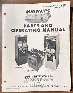 1981 Gorf Vintage Stand Up Arcade Machine By Midway Working + Manual & New Locks