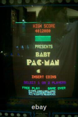 1982 Bally Midway Bebe Pac-man Arcade Pinball / Jeu Vidéo (pick-up À Indy)