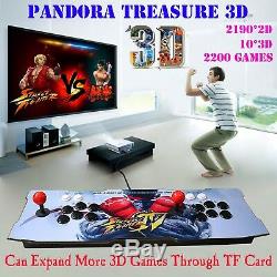2200 Jeux Pandora Box 3d Arcade Console Rétro Machine De Jeu Vidéo Double Bâtons