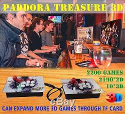 2200 Jeux Séparables Arcade Console Machine Jeu Vidéo Rétro Trésor Pandora 3d