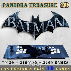 2260 Jeux Pandora Treasure 3d Arcade Console Machine Jeu Vidéo Rétro Hd Batman