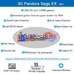2 Joueur 10000 En 1 Pandora Saga Ex Boîte 3d Bricolage Arcade Machine Home Kit Cabinet