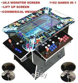 4 Joueur Cocktail Arcade Machine1162 Jeux Classiques 26,5 Pouces Écran Énorme
