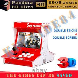 8000 Jeux 10.1 Écrans LCD Doubles Pandora's Box 3d Sticks Retro Arcade Machine