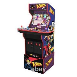 Arcade1UP X-Men Machine d'arcade vidéo 3-en-1 avec Riser Wifi et Bundle de tabouret de bar