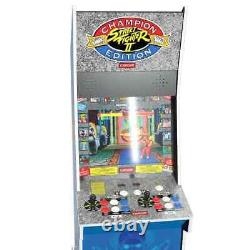 Arcade1Up Machine d'arcade Street Fighter II Champion Edition Big Blue avec tabouret