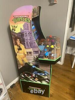 Arcade1up Adolescent Mutant Ninja Turtles Arcade Cabinet Machine Avec Riser & Stand