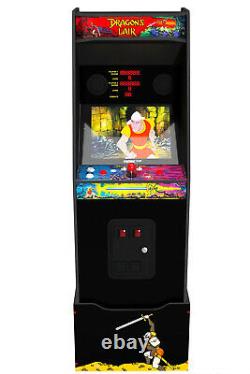 Arcade1up Dragon's Lair Exclusive Arcade Machine Riser Light-up Marquee 3 Jeux