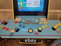 Arcade1up La 30ème édition de The Simpsons 4-Player Arcade Machine avec tabouret et élévateur en étain