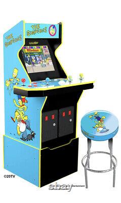 Arcade1up La Machine D'arcade De 4 Joueurs Simpsons Avec Tabouret Assorti