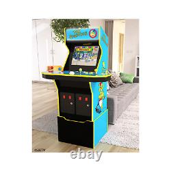 Arcade1up La machine d'arcade du cabinet The Simpsons (4 joueurs) + Piédestal et jeu de bowling.