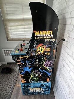 Arcade1up Marvel Super Heroes Cabinet Edition Limitée Assemblé Avec Riser Pick Up